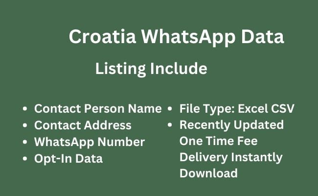 克罗地亚 WhatsApp 数据