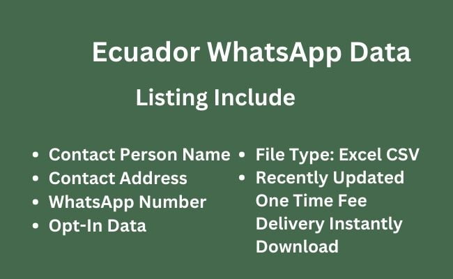 厄瓜多尔 WhatsApp 数据​