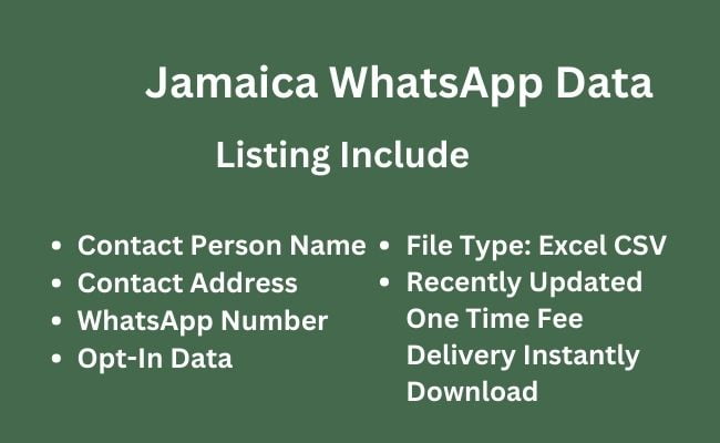 牙买加 WhatsApp 数据