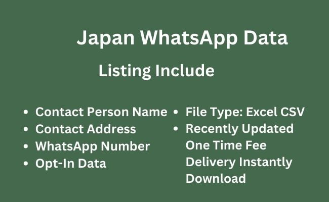 日本 WhatsApp 数据