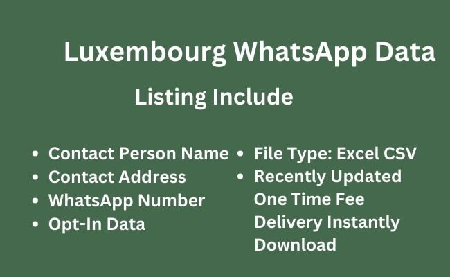 卢森堡 WhatsApp 数据