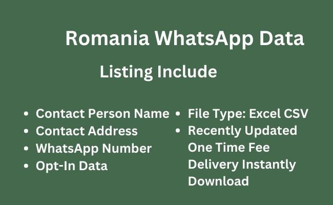 罗马尼亚WhatsApp 数据