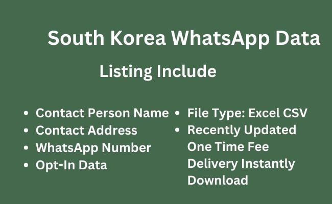 韩国 WhatsApp 数据