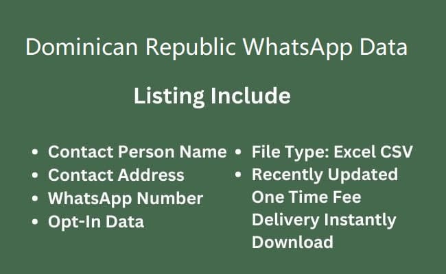 多米尼加共和国 WhatsApp 数据​