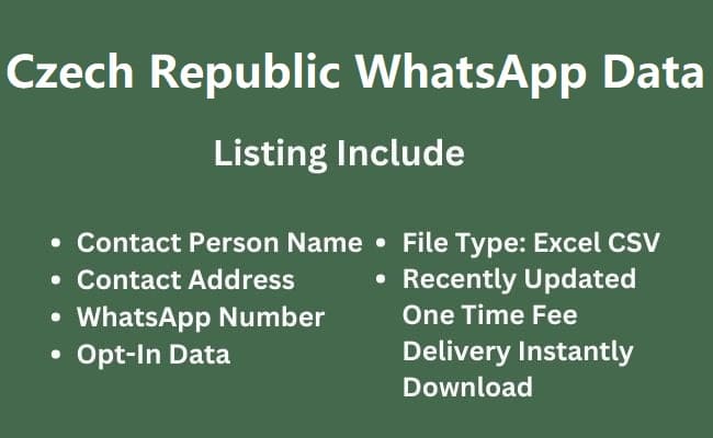 捷克共和国 WhatsApp 数据